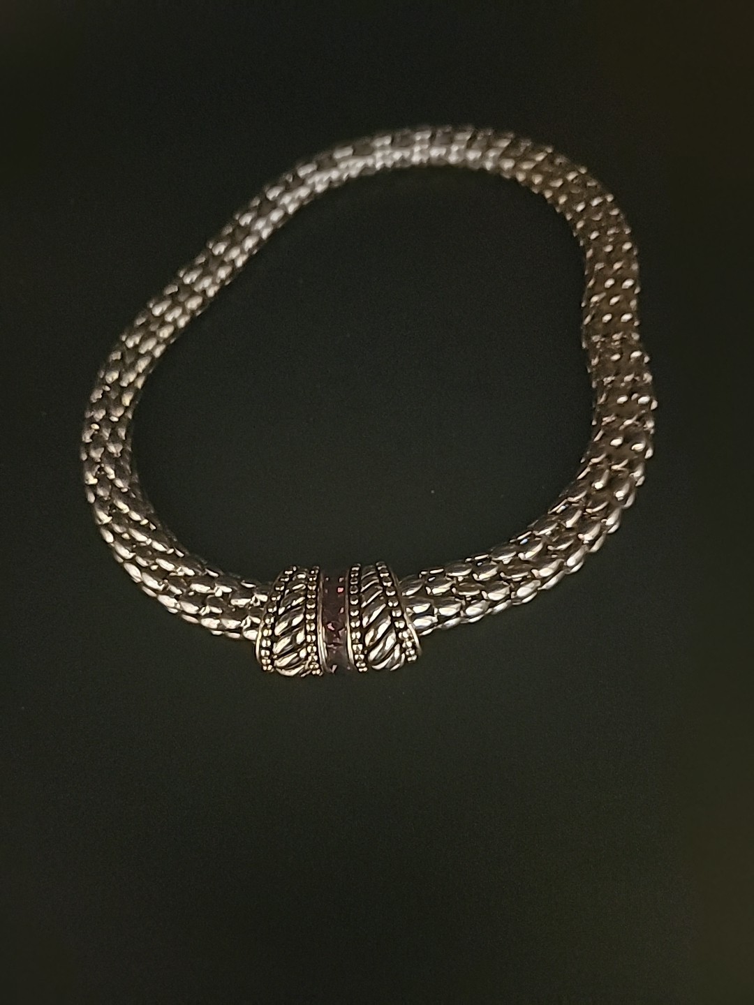 Silvertoned Lightweight Chain Statement Choker/Ne… - image 10