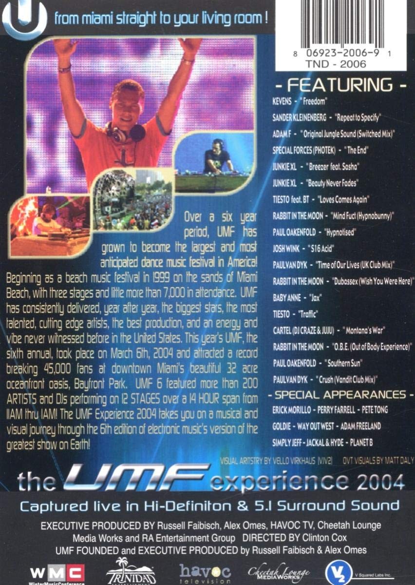 その他 Ultra Music Festival Experience 2004 The UMF Experience - Ultra Music Festival 2004 (DVD, 2004