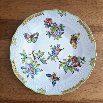 Herend Queen Victoria  8'' Salad Bread or Dessert Plate Set of 3 plates