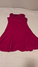 Chaps Bright Pink Sleeveless Dress Woman's Size Medium