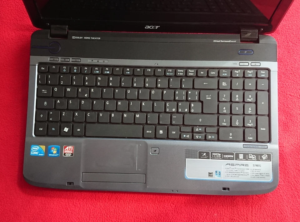 ACER ASPIRE 5740G INTEL CORE i3 - PERFETTO  in OTTIMO STATO - Display 15,6" LED - Imagen 3 de 4