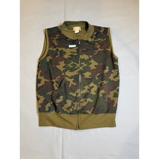 Vintage Sears Fieldmaster Camo Zip Up Vest Mens Medium Green Brown Made in USA