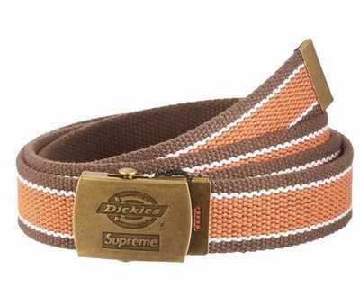 SS22 Supreme ® / Dickies ® Stripe Webbing Belt Brown Orange White
