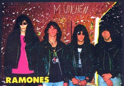 Die Ramones Foto Karte Original Farbige Deutsche Presse Promotion Um 1990er