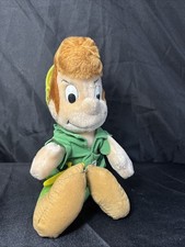 Disney Peter Pan Plush Doll  1980s Walt Disney Co.  Made in Korea 10  Rare