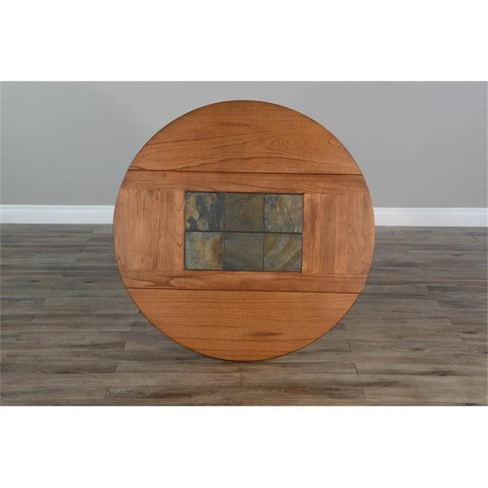 Sunny Designs Sedona 40" Drop Leaf Mindi Wood Table in Rustic Oak