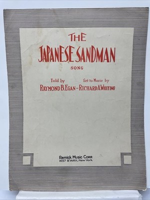 Das Japanische Sandmannlied Klavier Noten Von Richard A. Whiting (1920)