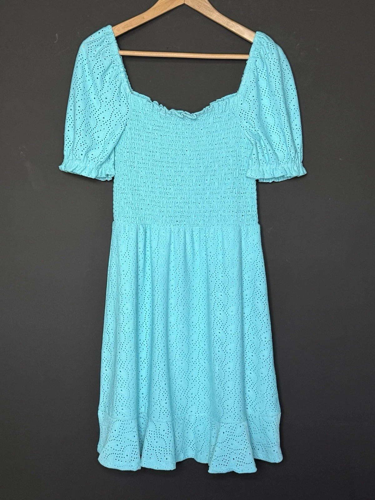 Abito Michael Kors blu turchese occhielli estate primavera taglia media