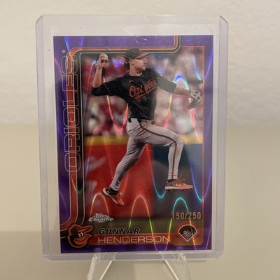 2025 Topps Chrome Purple Raywave Refractor Gunnar Henderson /250 Baltimore