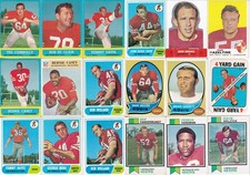 Lot of 176 vintage San Francisco 49ers cards with stars & rookies, 1963-1979