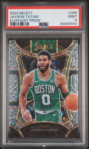 2023 PANINI SELECT ELEPHANT PRIZM #356 JAYSON TATUM PSA 9