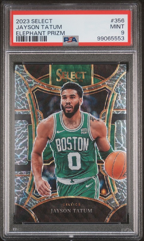 2023 PANINI SELECT ELEPHANT PRIZM #356 JAYSON TATUM PSA 9