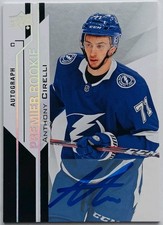 2018-19 UD Premier Rookie Auto Anthony Cirelli Tampa Bay Lightning RC