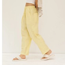 Anthropologie Daily Practice Aerial Parachute Pants S Butter Yellow