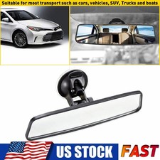 Car Interior Rear View Mirror Wide Flat Suction Cup Universal Angle Adjust Eah