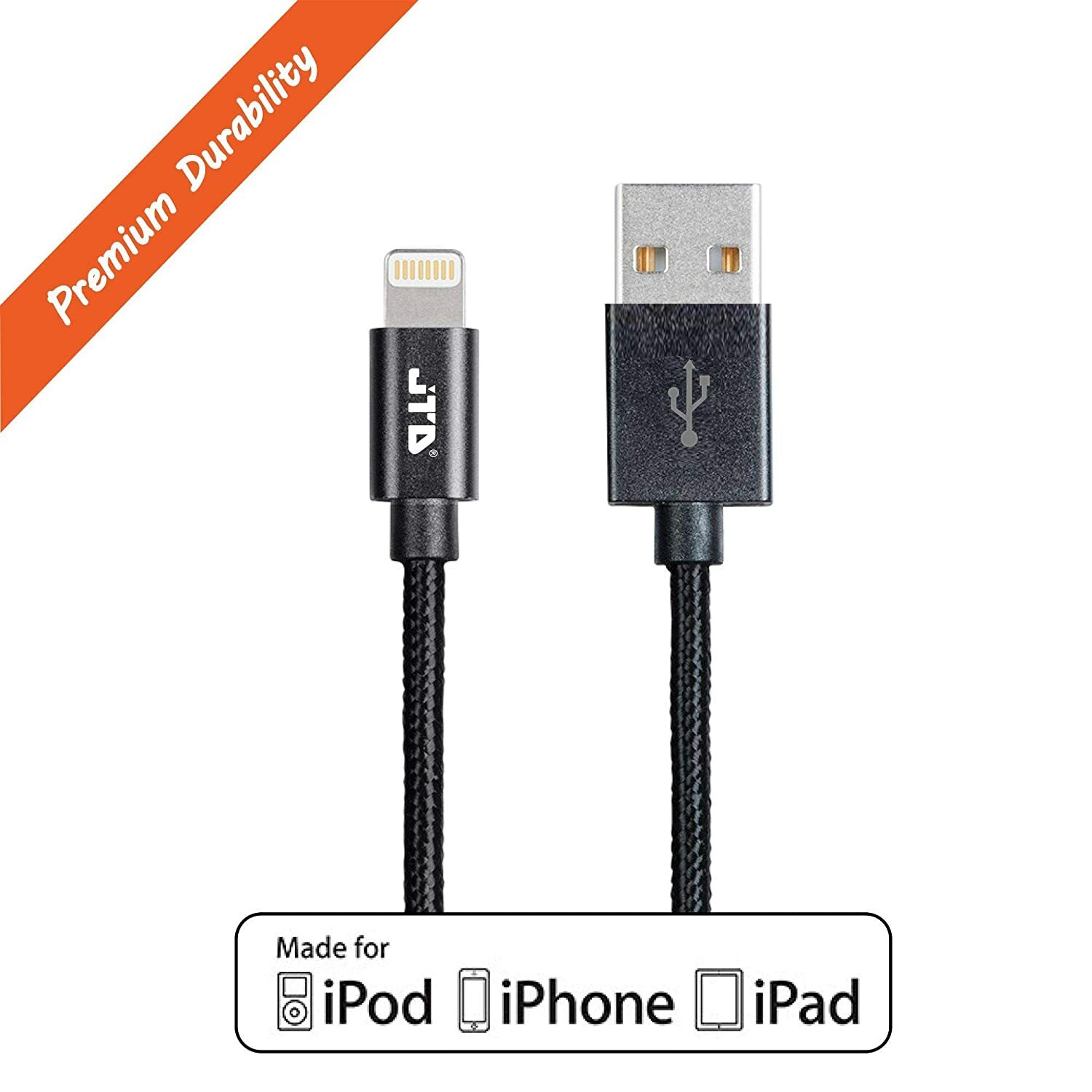 2 Pack 3FT White Black iPhone Lightning Cable Premium Fast Charging   -image