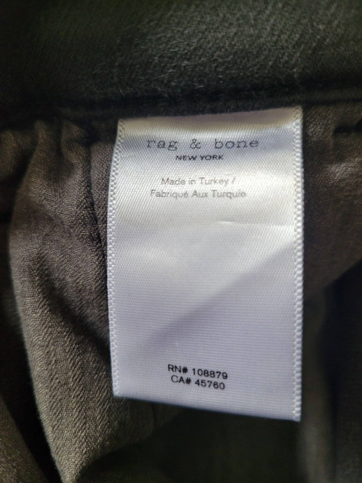 Rag & Bones Barely Black Basic Chino Pants Size 33 - image 13