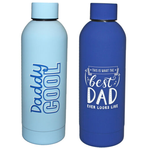 Dad's Metal Water Bottle Blue 750ml Father's Day Gift - Picture 1 of 7