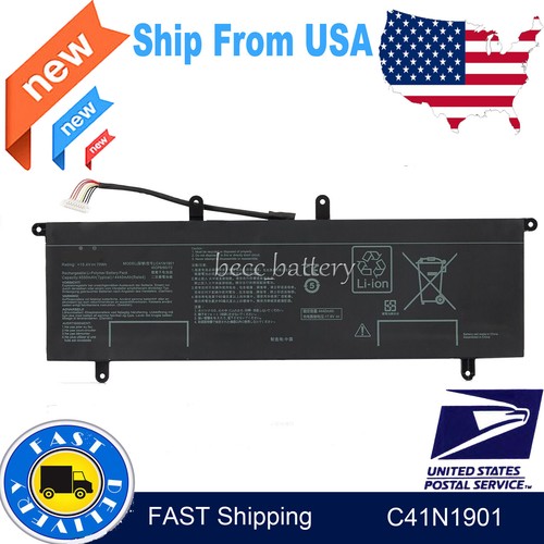 Batterie Pour Asus ZenBook Duo 14 UX481 / UX4000 Series - Référence C41N1901 - 15.4V 70Wh - Remplacement Compatible - 2