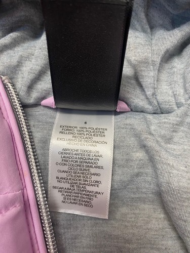 Gerry Girl's Polyfill Bubble Hooded Jersey Lined Winter Jacket 6 Pink Lotus - Picture 11 of 14