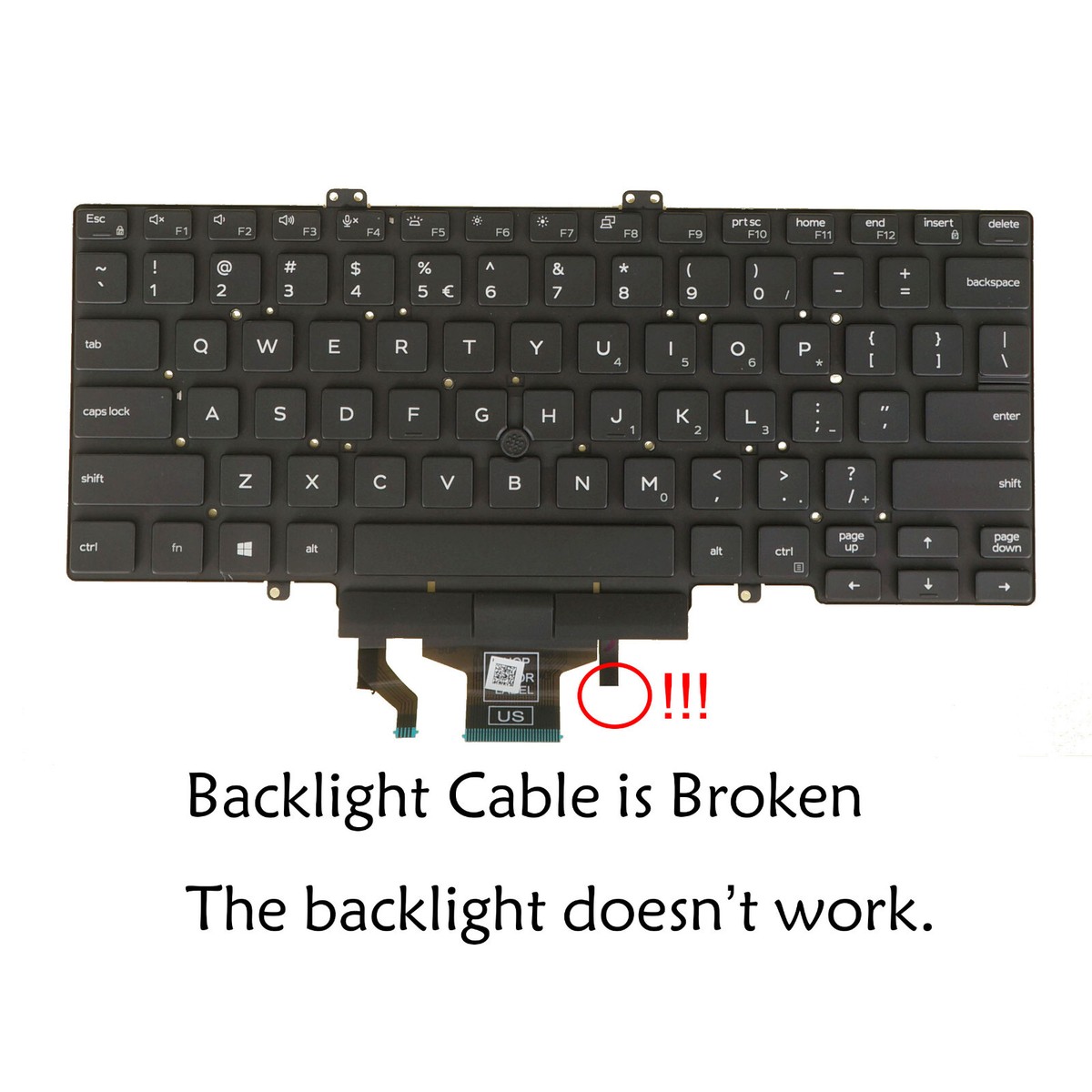 Laptop Keyboard for Dell Latitude 5400 5401 5410 5411 +Pointer