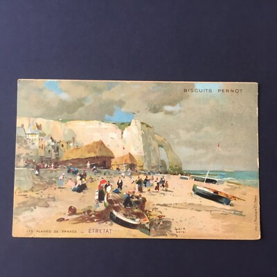 CPA Etretat Pub Biscuit Pernot Carte Ancienne - Französische Postkarte