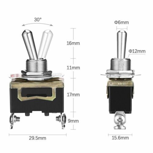 Marine Automotive Toggle Switches 5-Pack 12V SPST Metal Toggle Switches - ON /OFF Waterproof Switches For Marine, Auto & DIY Projects 5 Pack Toggle Switches Waterproof - Foto 14