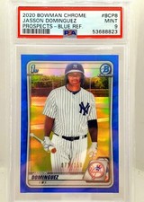 2020 Bowman Chrome 1st Jasson Dominguez Blue Refractor 71/150 PSA MINT 9 ROOKIE