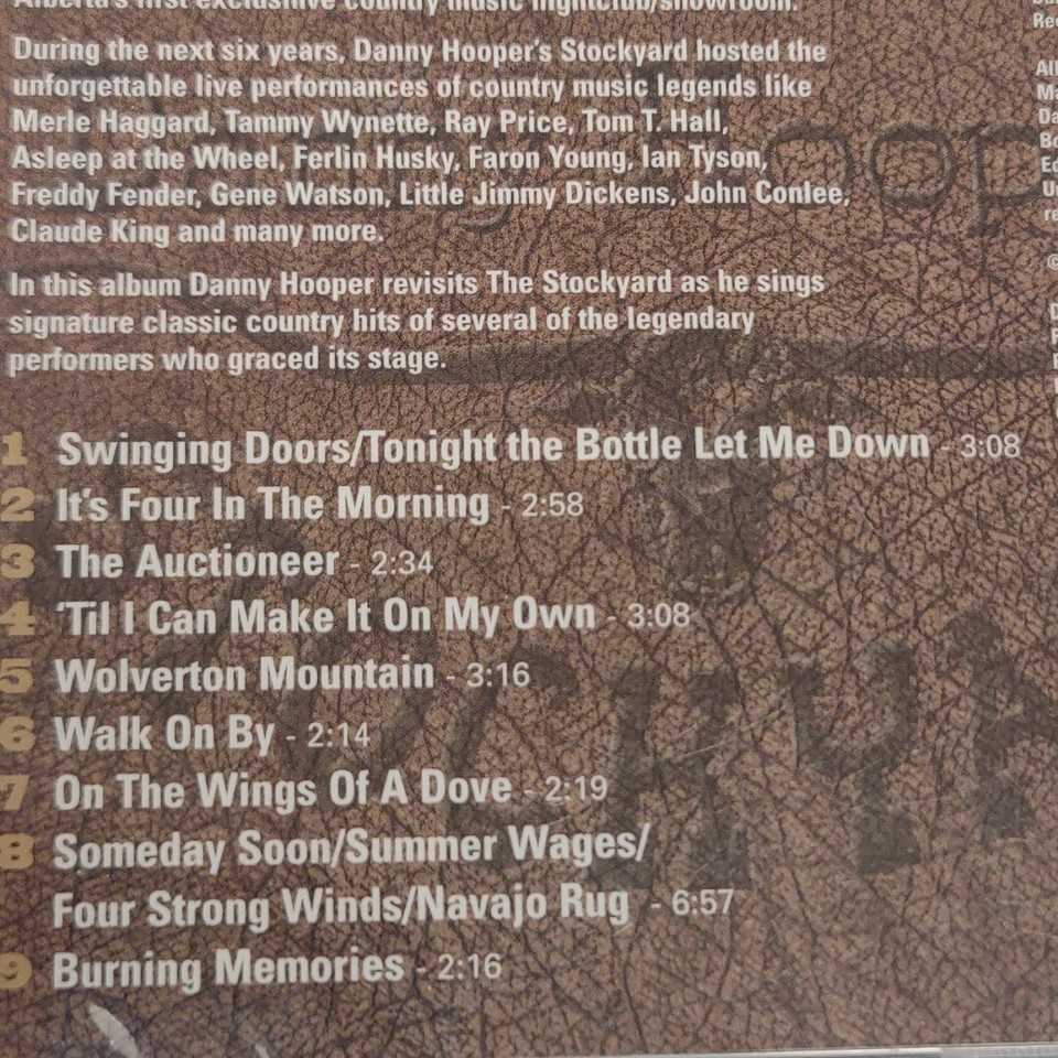 The Stockyard Collection Audio CD By Danny Hooper Sealed Cracked Case