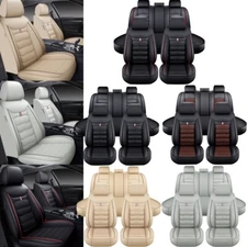 For Ford Car Seat Cover Leather Full Set Front Rear Back Protectors Cushion Mat
