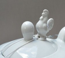 Tropfenfänger Hahn, Porzellan weiß, WIE ZU OMAS ZEITEN für Kaffekanne Teekanne