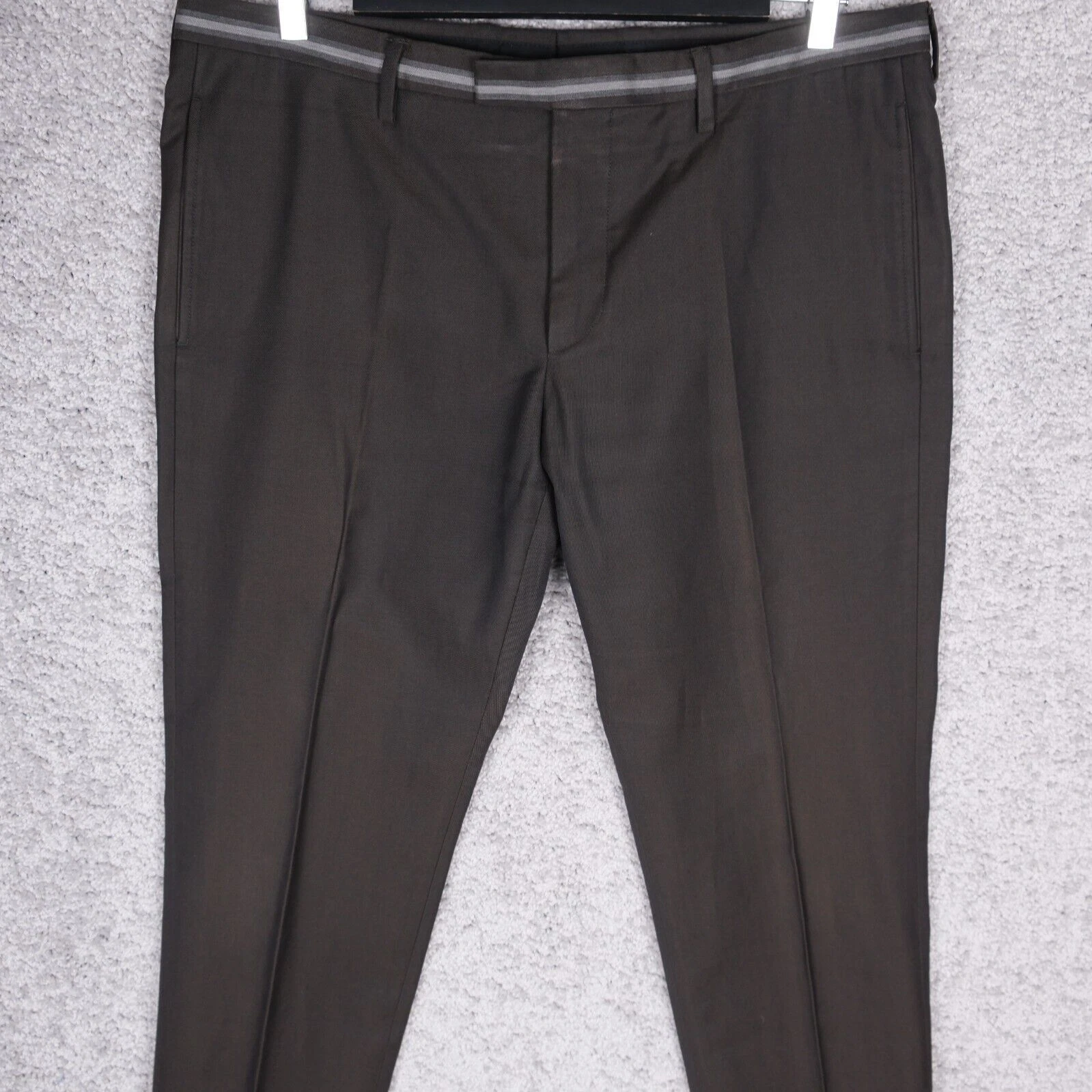 PANTALON HOMME GUCCI ITALIE ÉLÉGANT TAILLE 52 W34 L34 MARRON PANTALON CLASSIQUE LUX ITAL