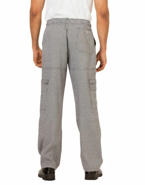 全新带标签 DICKIES UNISEX CARGO 风格 CHEF 裤子 HOUNDSTOOTH DC10 — 第 2/4 张图片