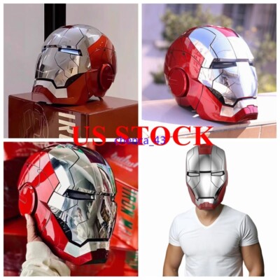 Autoking Iron Man MK5 1/1 Scale Voice-Controlled Helmet – Includes Reactor Base Stand – US Seller