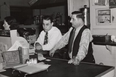 Manager and cashier at cafe in Alexandria, Louisiana 4x6 photo
