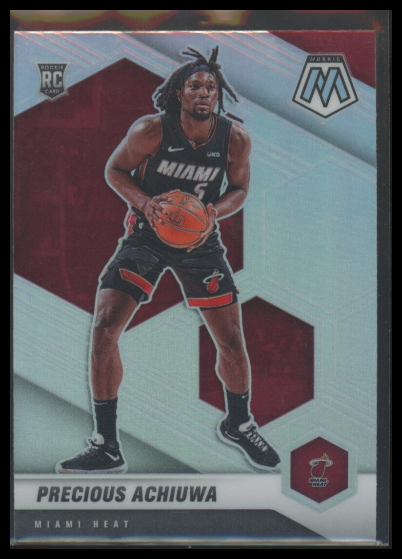 2020-21 Panini Mosaic Silver #215 Precious Achiuwa Miami Heat Rookie