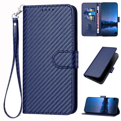 Carbon Fiber Pattern Wallet Phone Case For Redmi Note 7 8 9 10 11 12 Pro POCO M6 - Picture 19 of 20
