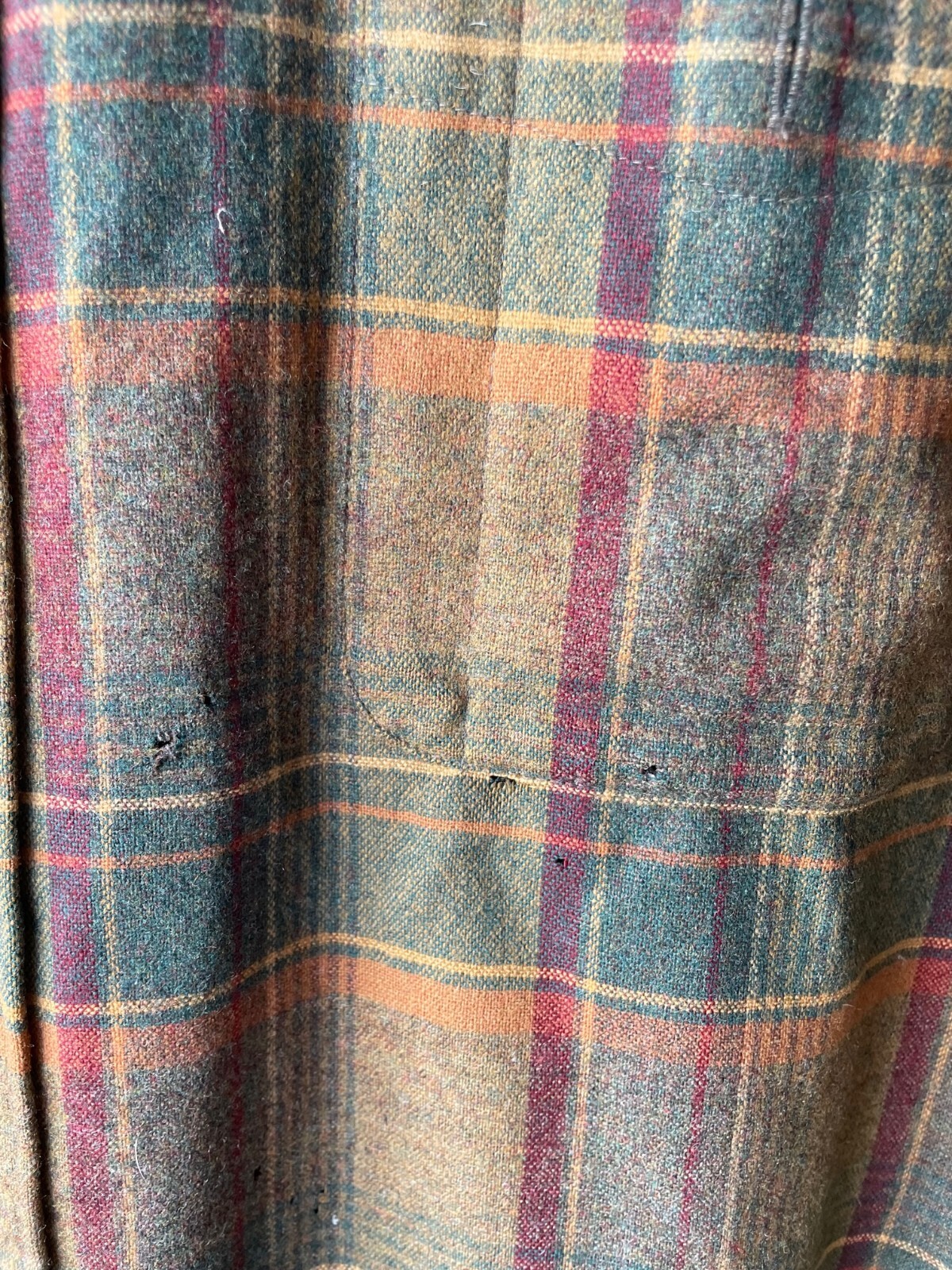 Pendleton Trail Button Up Shirt Plaid Virgin Wool… - image 4
