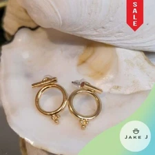 GEN Z Y2K Mini Bar Hoop Women Earrings in gold One Size 