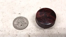 Nice Red Brown Swirl Knob / Old Vintage Ham Radio Tube Receiver Audio Amp