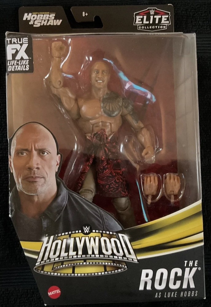 The Rock Luke Hobbs WWE Mattel Hollywood Elite Fast & Furious Hobbs & Shaw #1