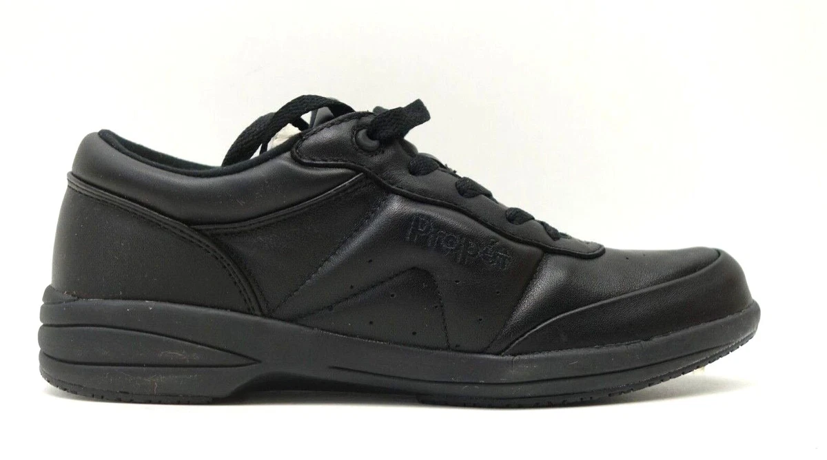 Propet Womens Black Leather Washable Walking Hiking Shoes US 7 4A S EU 38.5