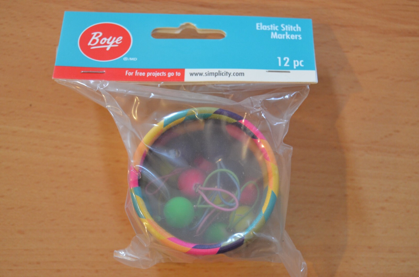 New Boye 3 Packages of 12 Elastic Colorful Stitch Markers Crochet