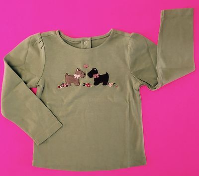 NWT GYMBOREE GIRLS 4T 4 YEARS SCOTTIE DOGS TOP GREEN SCOTTISH TERRIERS SHIRT TEE