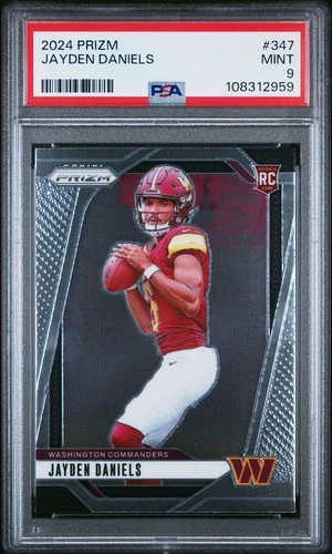 PSA 9 2024 Panini Prizm Jayden Daniels Rookie RC #347