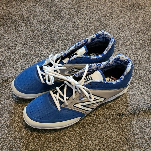 Metal Baseball Cleats Digital Camo Blue 