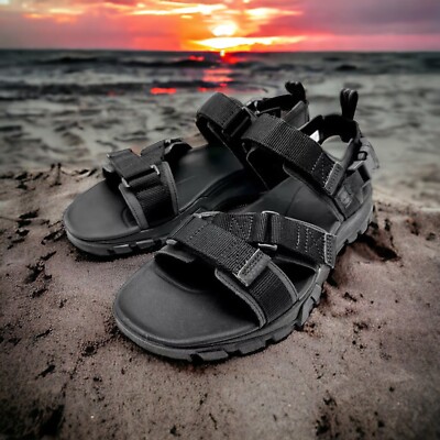 Timberland Black Garrison Trail Strap Sandals A2E4G Mens 10 New