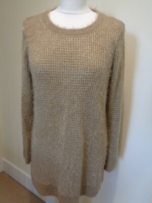 LILIA GOLD PULLOVER MIT GOLD GLITZERFADEN DETAIL - GRÖSSE MEDIUM