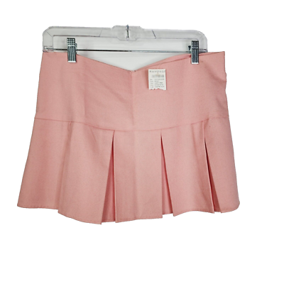 NEW Rampage Heart Moon Star Women's Pink Pleated Micro Mini Skirt