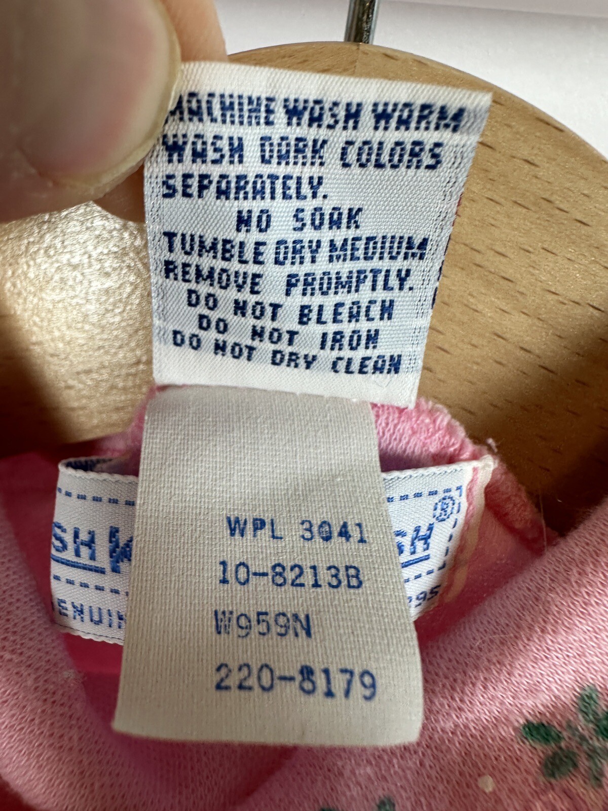 VTG OshKosh B'Gosh Pink White Roses Overalls Romper Turtleneck Set 6/9M USA image 8